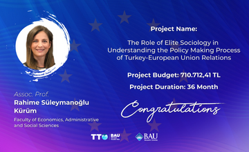 BAU Project Backed by TÜBİTAK